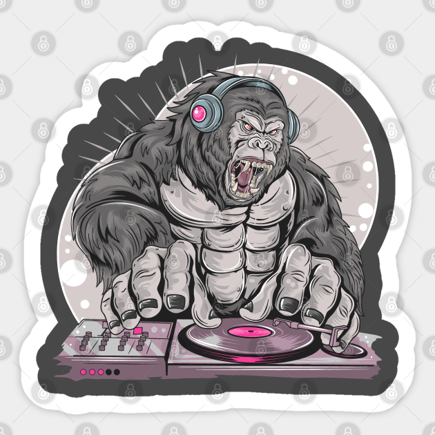 Monkey Dj - Monkey Dj - Sticker | TeePublic UK